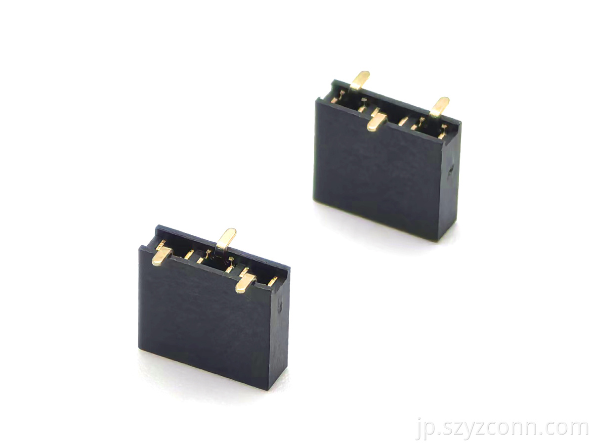 2.54mm Pitch Female Header Connector Single Row SMT H:7.1mm 1*3P